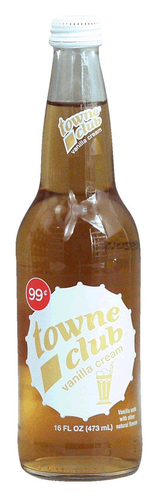 towne club  vanilla cream soda with other natural flavors Full-Size Picture